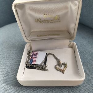 Heart Pendant Necklace -  Black Hills Gold Silver and Gold